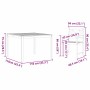 Conjunto de Comedor de Jardín 3 pcs Marrón
