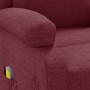 Sillón orejero de masaje de tela rojo tinto