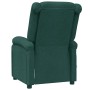 Sillón orejero de masaje de tela verde oscuro