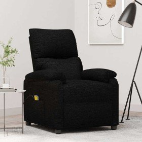 Sillón de masaje de tela negro