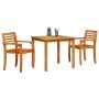 Conjunto de Comedor de Jardín 3 pcs Marrón