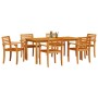 Conjunto de Comedor de Jardín 7 pcs Marrón