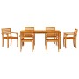 Conjunto de Comedor de Jardín 7 pcs Marrón