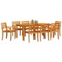 Conjunto de Comedor de Jardín 9 pcs Marrón