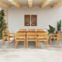 Conjunto de Comedor de Jardín 9 pcs Marrón
