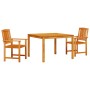 Conjunto de Comedor de Jardín 3 pcs Marrón