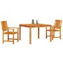 Conjunto de Comedor de Jardín 3 pcs Marrón