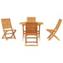 Conjunto de Comedor de Jardín 5 pcs Marrón