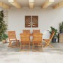 Conjunto de Comedor de Jardín 7 pcs Marrón