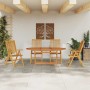 Conjunto de Comedor de Jardín 5 pcs Marrón