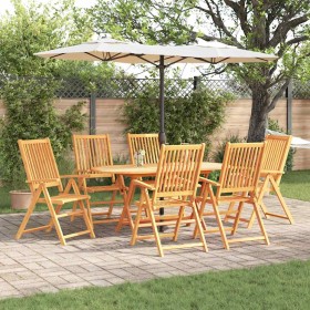 Conjunto de Comedor de Jardín 7 pcs Marrón