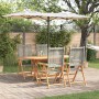 Conjunto de Comedor de Jardín 5 pcs Gris
