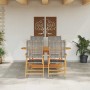 Conjunto de Comedor de Jardín 5 pcs Gris