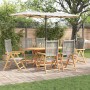 Conjunto de Comedor de Jardín 7 pcs Gris