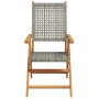 Conjunto de Comedor de Jardín 7 pcs Gris