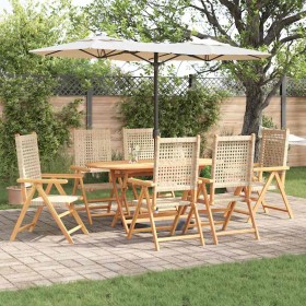 Conjunto de Comedor de Jardín 7 pcs Beige