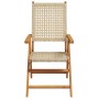 Conjunto de Comedor de Jardín 7 pcs Beige