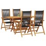Conjunto de Comedor de Jardín 5 pcs Negro