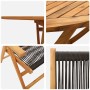 Conjunto de Comedor de Jardín 5 pcs Negro
