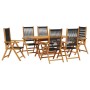 Conjunto de Comedor de Jardín 7 pcs Negro