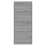 Mueble zapatero madera contrachapada gris Sonoma 63x24x147 cm
