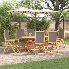 Conjunto de Comedor de Jardín 7 pcs Antracita