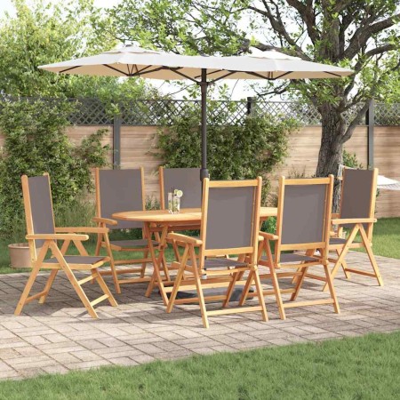 Conjunto de Comedor de Jardín 7 pcs Antracita
