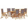 Conjunto de Comedor de Jardín 7 pcs Antracita