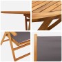 Conjunto de Comedor de Jardín 7 pcs Antracita