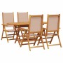 Conjunto de Comedor de Jardín 5 pcs Taupé