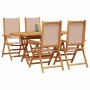 Conjunto de Comedor de Jardín 5 pcs Taupé