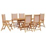 Conjunto de Comedor de Jardín 7 pcs Taupé
