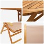 Conjunto de Comedor de Jardín 7 pcs Taupé