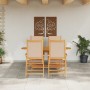 Conjunto de Comedor de Jardín 5 pcs Beige