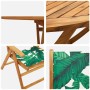 Conjunto de Comedor de Jardín 7 pcs Estampado de hojas