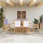 Conjunto de Comedor de Jardín 7 pcs Azul y