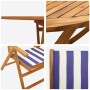 Conjunto de Comedor de Jardín 7 pcs Azul y