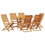 Conjunto de Comedor de Jardín 7 pcs Marrón