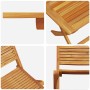 Conjunto de Comedor de Jardín 7 pcs Marrón