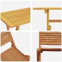 Conjunto de Comedor de Jardín con cojín Plegable 5 pcs Marrón