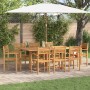 Sillas apilables de jardín 8 pcs Marrón 55.5 x 55.5 x 90 cm