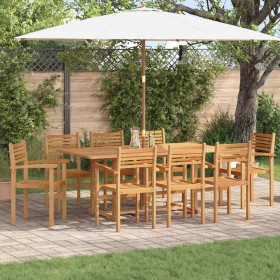 Sillas apilables de jardín 8 pcs Marrón 55.5 x 55.5 x 90 cm