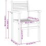 Sillas apilables de jardín 8 pcs Marrón 55.5 x 55.5 x 90 cm