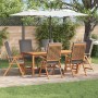 Silla de Jardín con cojín 6 pcs Marrón 57 x 71.5 x 104cm