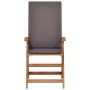 Silla de Jardín con cojín 6 pcs Marrón 57 x 71.5 x 104cm