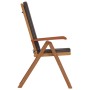 Silla de Jardín con cojín 6 pcs Marrón 57 x 71.5 x 104cm