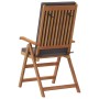 Silla de Jardín con cojín 6 pcs Marrón 57 x 71.5 x 104cm