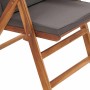 Silla de Jardín con cojín 6 pcs Marrón 57 x 71.5 x 104cm