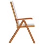 Silla de Jardín con cojín 4 pcs Marrón 57 x 71.5 x 104cm