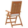 Silla de Jardín con cojín 4 pcs Marrón 57 x 71.5 x 104cm